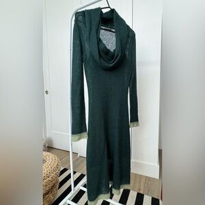 Sisley Knit Green Dress. Size S.